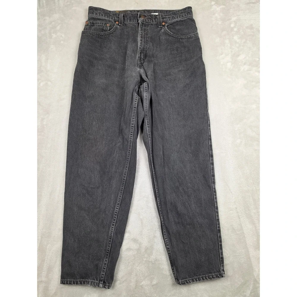 Vintage Levi's 560 Loose Tapered Jeans Mens 33x30 Fit 32x30 Black Made in USA